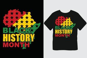 conception de t-shirt mois de l'histoire des noirs mois de l'histoire des noirs vecteur