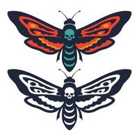 illustration vectorielle de crâne de papillon vecteur