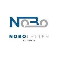 modèle de conception de logo icône nobo lettre initiale vecteur