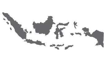 carte de l'indonésie. de sabang à merauke. simple icône plate grise sur fond blanc. silhouette d'illustration de pays d'indonésie isolée sur fond blanc. vecteur