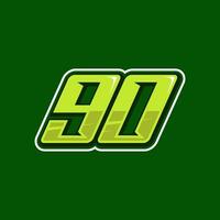 vecteur de conception de logo numéro de course 90