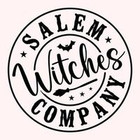 salem witches company, fichier vectoriel de conception de typographie halloween