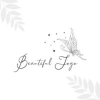 élément floral boho botanique logo d'art en ligne dessiné à la main avec des fleurs et des feuilles sauvages. logo pour spa et salon de beauté, boutique, magasin bio, cosmétique, yoga, intérieur, photographie, boutique bébé, mariage. vecteur