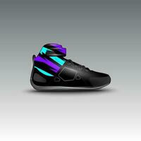 conception de chaussures de course de dragsters avec motif vectoriel de course gravis