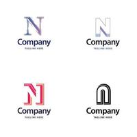 lettre n grand logo pack design création de logos modernes créatifs pour votre entreprise vecteur