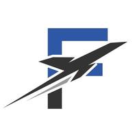 logo de voyage tropical sur le concept de la lettre f. modèle de conception de logo de voyage initial vecteur