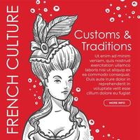 site coutumes et traditions de la culture française vecteur