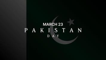 célébration de la journée du pakistan avec fond de drapeau blanc vert. illustration vectorielle vecteur