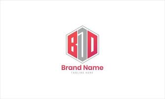 logo de lettre bdd avec forme de polygone, concept de logo de lettre initiales créatives bdd. conception de lettre bdd. vecteur pro