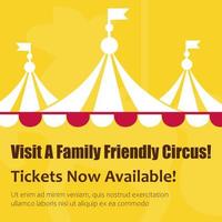 visitez le cirque familial billets disponibles maintenant vecteur