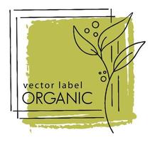 produit bio et naturel, label eco friendly vecteur