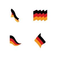 conception d'illustration de logo de drapeau allemand vecteur