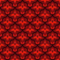 fond art nouveau vectoriel continu noir avec des fleurs rouges