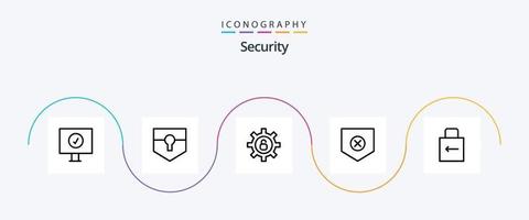 pack d'icônes de la ligne de sécurité 5, y compris la sécurité. clé. Sécurité. La Flèche. protéger vecteur