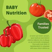 familles de nutrition pour bébés de confiance, alimentation suivre un régime vecteur