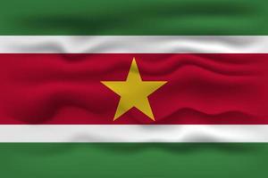 agitant le drapeau du pays suriname. illustration vectorielle. vecteur