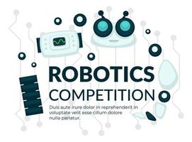 concours de robotique, exposition ou affiche d'affichage vecteur