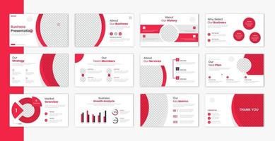 conception de présentation de modèle d'entreprise et conception de mise en page, diaporama de présentation d'entreprise pour brochure, profil d'entreprise, document financier vecteur