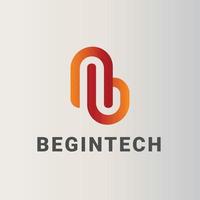 logo lettre b - begintech vecteur