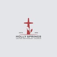 sources de houx. vecteur le mot holly springs design