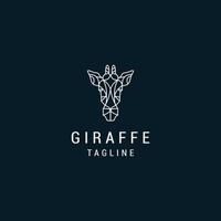 vecteur d'icône de conception de logo de girafe