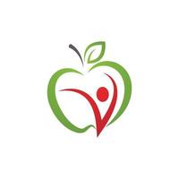 icône de conception de vecteur de pomme en bonne santé