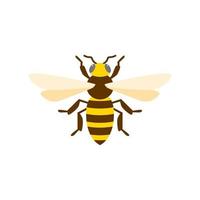 illustration vectorielle de miel abeille design plat. mignon bourdon. mascotte de logo de personnage de bourdon vecteur