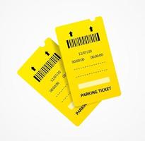 ensemble réaliste de tickets de stationnement détaillés en 3d. vecteur