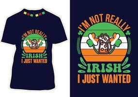 conception de t-shirt de la saint patrick vecteur