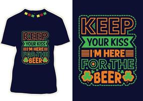 conception de t-shirt de la saint patrick vecteur