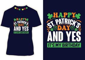 conception de t-shirt de la saint patrick vecteur