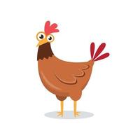 illustration vectorielle de poulet dessin animé personnage vecteur