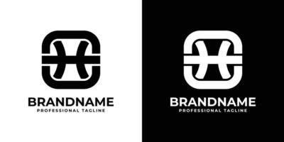 logo monogramme oh ou ho simple, adapté à toute entreprise avec l'initiale oh ou ho. vecteur