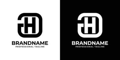 logo monogramme ah ou ha simple, adapté à toute entreprise avec des initiales ah ou ha. vecteur