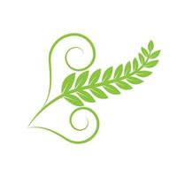 illustration de la feuille verte conception de logo et de symbole de la nature vecteur