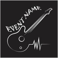 guitare illustration logo design vecteur et symbole