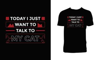 conception de t-shirt typographique amoureux des chats vecteur