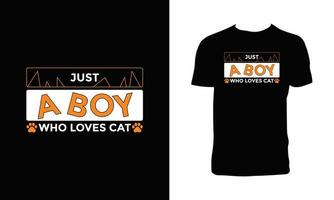 conception de t-shirt de typographie de chat cool vecteur