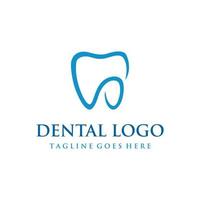 conception abstraite de modèle de logo dentaire. santé dentaire, soins dentaires et clinique dentaire. logo pour la santé, le dentiste et la clinique. vecteur