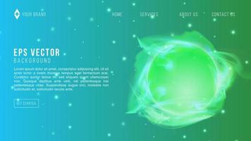 espace vectoriel arrière-plan vert turquoise. joli modèle de style plat avec des étoiles dans l'espace