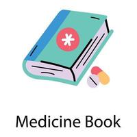 livre de médecine à la mode vecteur