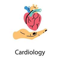 concepts de cardiologie à la mode vecteur