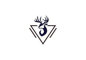 ceci est une conception de logo de cerf vecteur