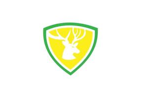 ceci est une conception de logo de cerf vecteur