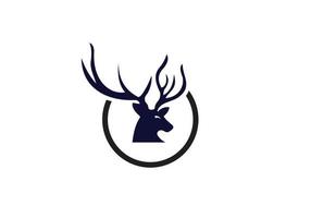 ceci est une conception de logo de cerf vecteur