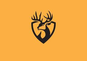 ceci est une conception de logo de cerf vecteur