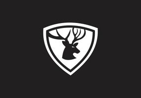 ceci est une conception de logo de cerf vecteur