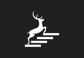 ceci est une conception de logo de cerf vecteur