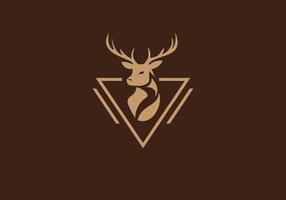 ceci est une conception de logo de cerf vecteur