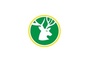 ceci est une conception de logo de cerf vecteur